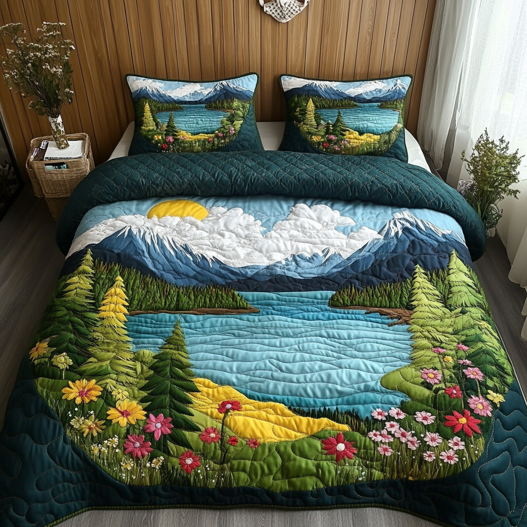 Alpine Dream 3-Piece Quilted Bedding Set NCU0VL2305