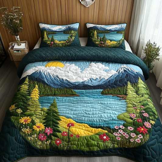 Alpine Dream 3-Piece Quilted Bedding Set NCU0VL2305