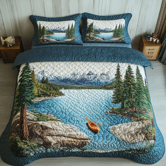Alpine Drift 3-Piece Quilted Bedding Set NCU0PT7093