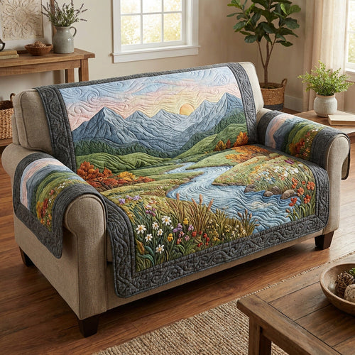 Alpine Meadow Quilted Sofa Cover NCU0TV1595