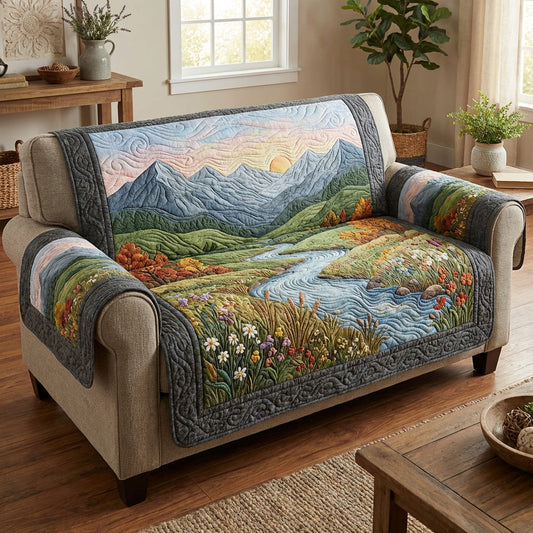 Alpine Meadow Quilted Sofa Cover NCU0TV1595