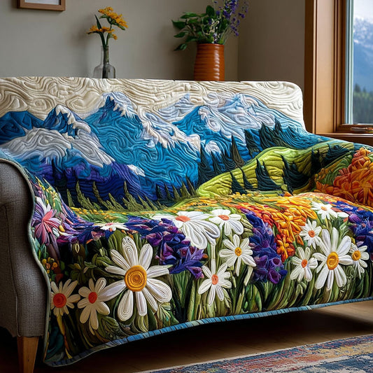 Alpine Meadow Quilted Sofa Cover NCU0TV538