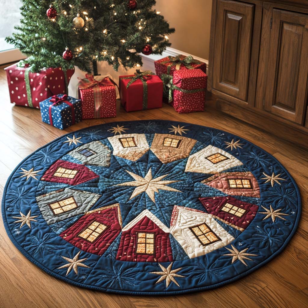 Alpine Night Serenity Quilted Round Mat NCU0XD185