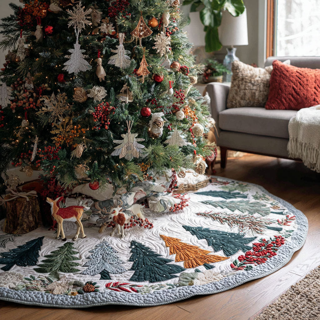Alpine Peace Christmas Quilted Tree Skirt NCU0PT10731
