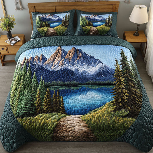 Alpine Reflection 3-Piece Quilted Bedding Set NCU0NT5635