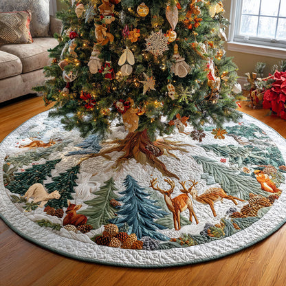 Alpine Whispers Christmas Quilted Tree Skirt NCU0PT10732