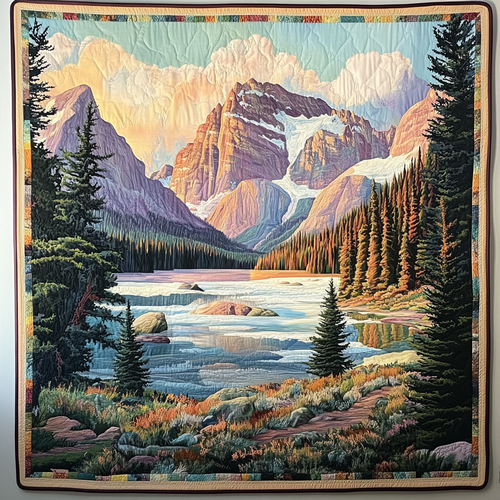 Alpine Wilderness Art Quilt Hanging NCU0TL963