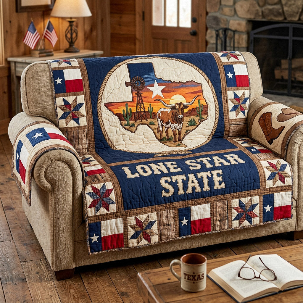 Amarillo Sunset Quilted Sofa Cover NCU0HH2004