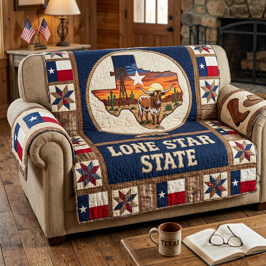 Amarillo Sunset Quilted Sofa Cover NCU0HH2004