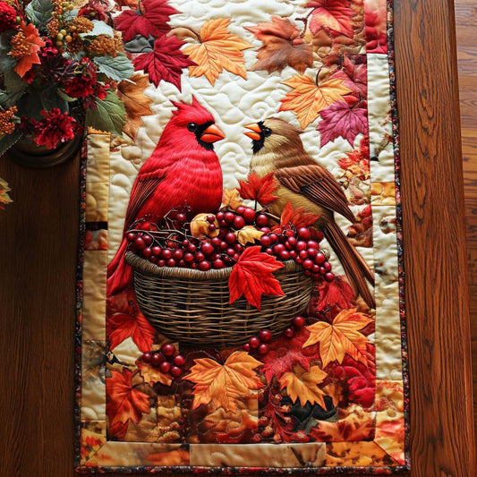 Amber Bird Trail Quilted Table Runner NCU0NT8773