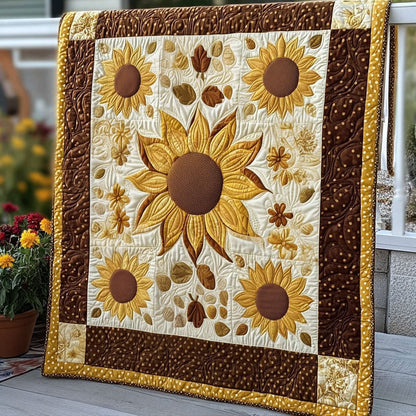 Amber Bloom Quilted Blanket NCU0NT6859