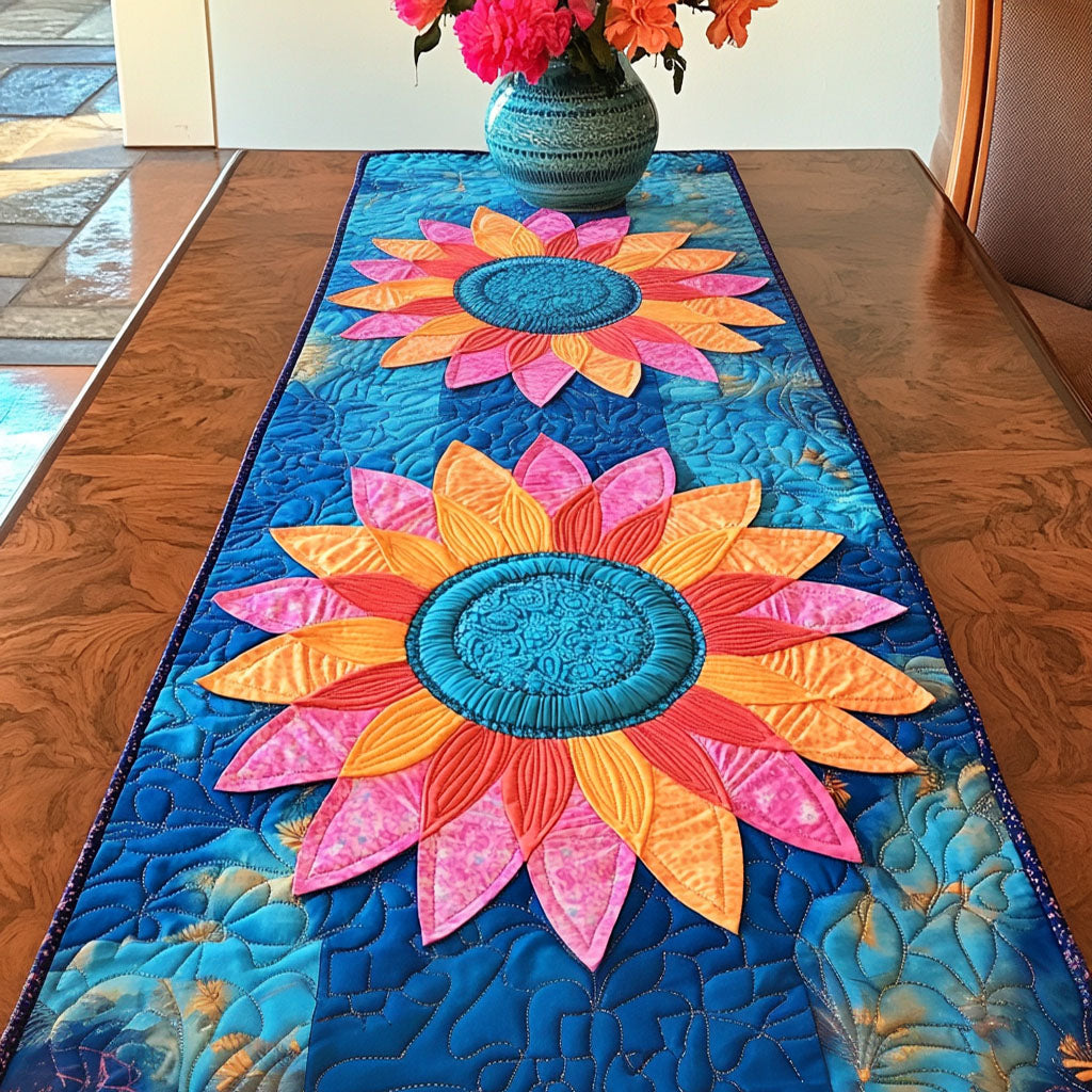 Sunflower Quilted Table Runner NCU0VT176