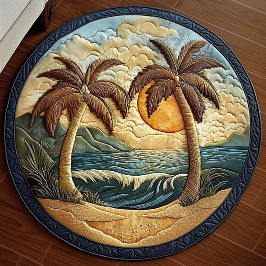 Amber Coastline Quilted Round Mat NCU0NT7477