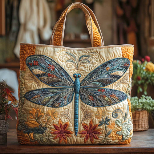 Amber Garden Bloom Quilted Tote Bag NCU0XD1699
