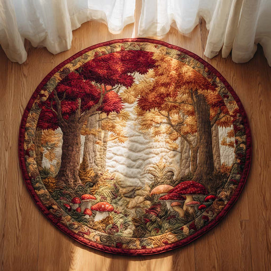 Amber Glow Quilted Round Mat NCU0TD066