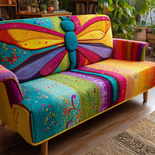Amber Horizon Flight Quilted Sofa Cover NCU0XD1642