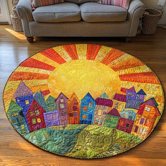 Amber Horizon Quilted Round Mat NCU0NT7313