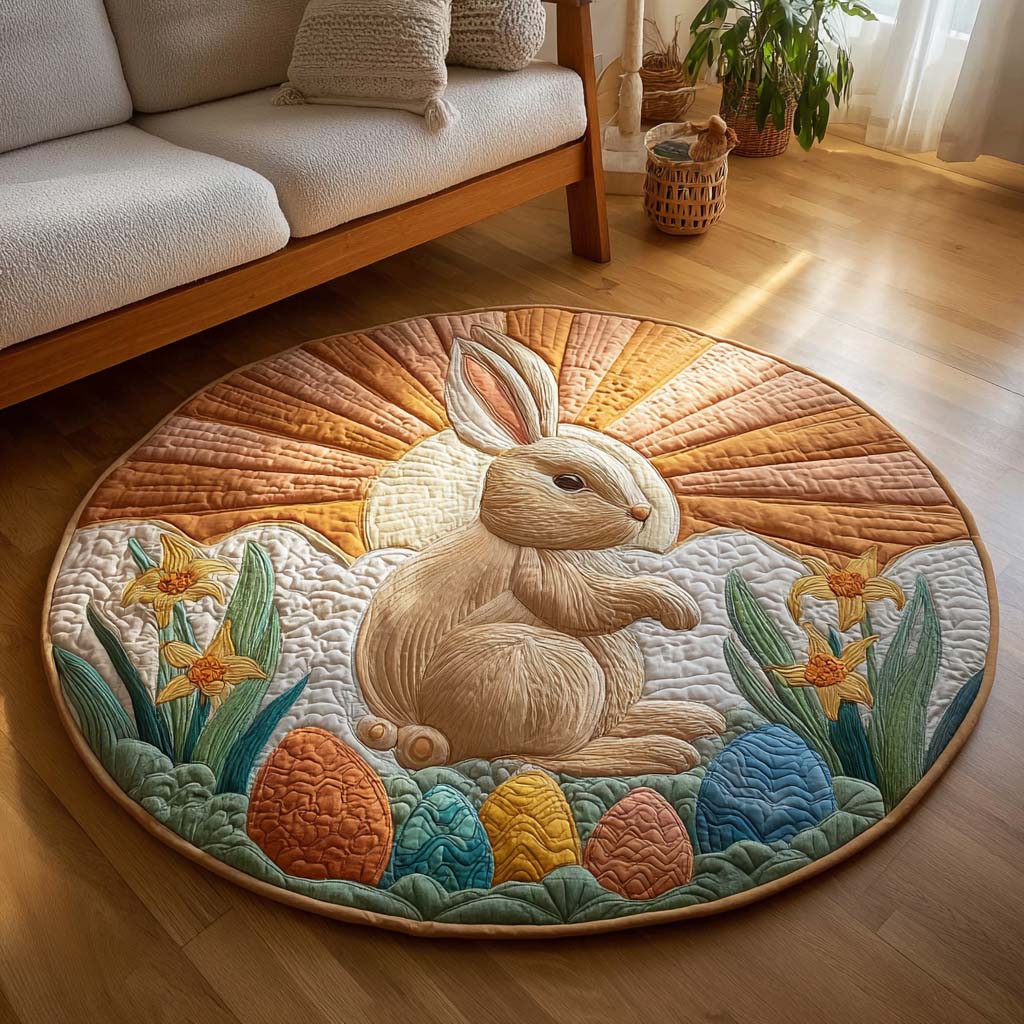 Amber Meadow Quilted Round Mat NCU0HH1785