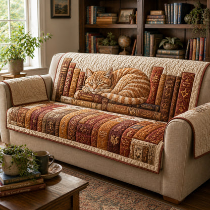 Amber Novel Whiskers Quilted Sofa Cover NCU0VL3891