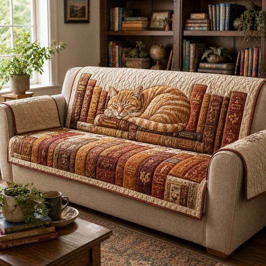 Amber Novel Whiskers Quilted Sofa Cover NCU0VL3891