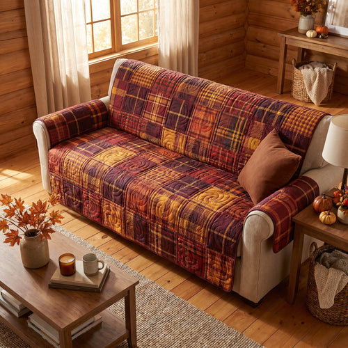 Amber Patchwork Quilted Sofa Cover NCU0TD2874