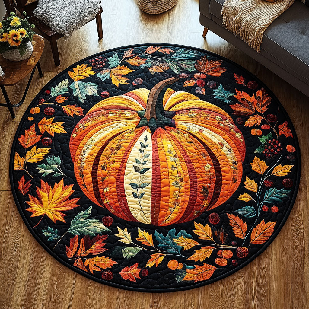 Amber Pathway Quilted Round Mat NCU0PT7871