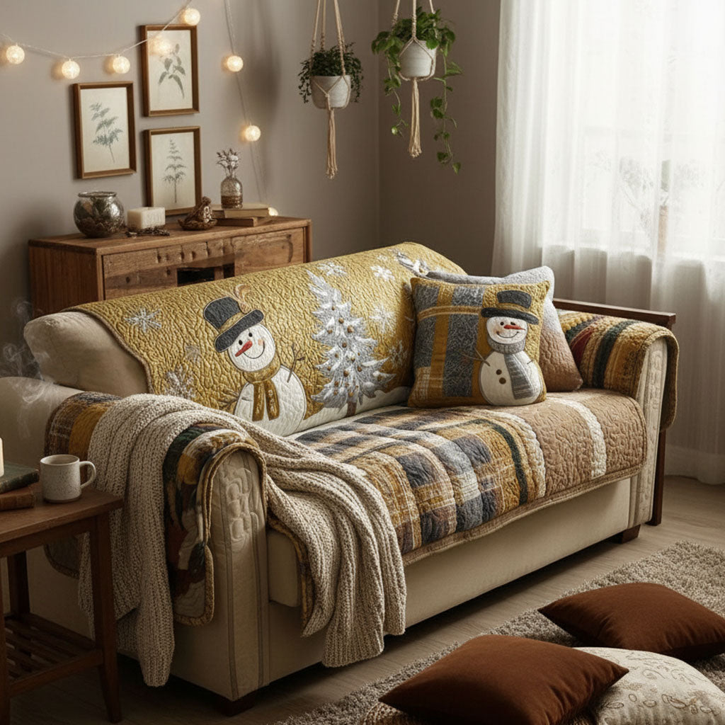 Amber Star Festive Nights Quilted Sofa Cover NCU0PT10359