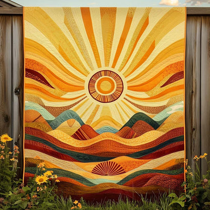 Amber Sunrise Quilted Blanket NCU0XD108