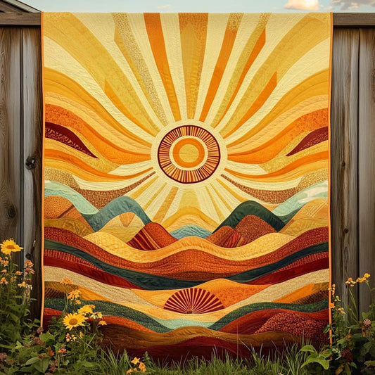 Amber Sunrise Quilted Blanket NCU0XD108