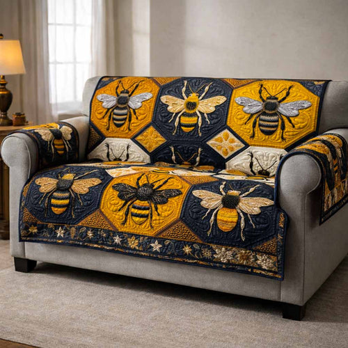 Amber Swarm Quilted Sofa Cover NCU0XD2481