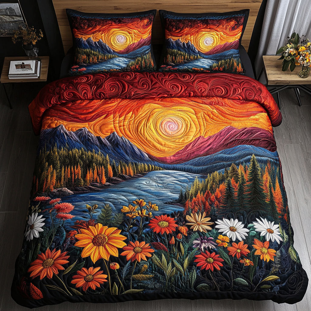 Amber Valley 3-Piece Quilted Bedding Set NCU0PT7739