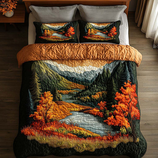 Amber Woods 3-Piece Quilted Bedding Set NCU0NT8527