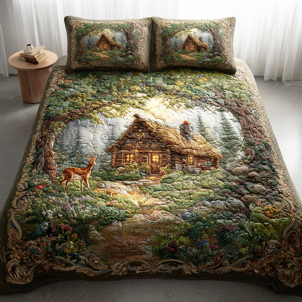 Amberleaf Woodland Retreat 3-Piece Quilted Bedding Set NCU0TD1818