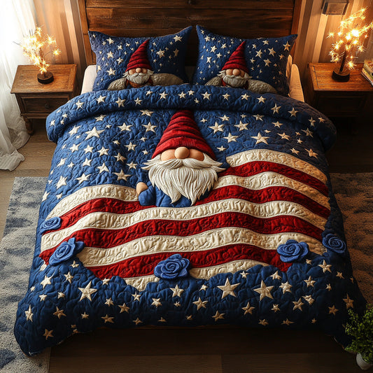 AmeriGnome 3-Piece Quilted Bedding Set NCU0DV6585