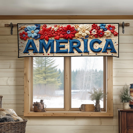 America Blooms Quilted Valance NCU0NT8185