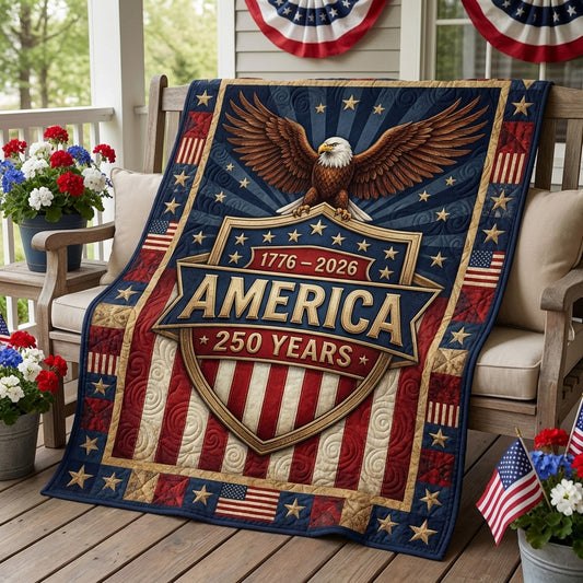 America Shield Quilted Blanket NCU0TV1882