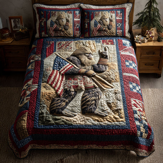 American Bigfoot 3-Piece Quilted Bedding Set NCU0PT7711