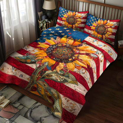 American Blossom 3-Piece Quilted Bedding Set NCU0NT3482