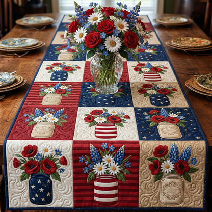 American Bouquet Quilted Table Runner NCU0NT12426