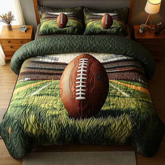 American Football Game 3-Piece Quilted Bedding Set NCU0DK7740