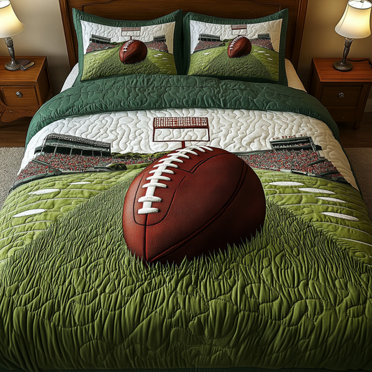 American Football Spirit 3-Piece Quilted Bedding Set NCU0DK7739
