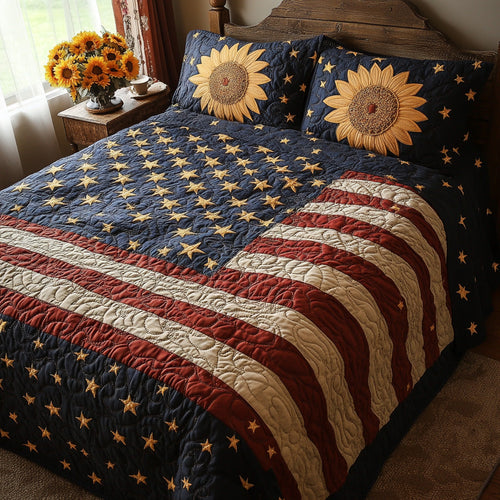 American Garden 3-Piece Quilted Bedding Set NCU0DV6546