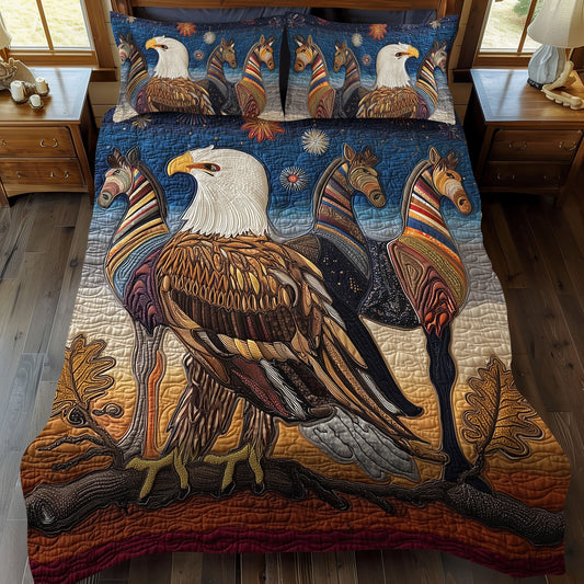 American Majesty 3-Piece Quilted Bedding Set NCU0PT7636