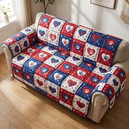American Paws Quilted Sofa Cover NCU0TD2334