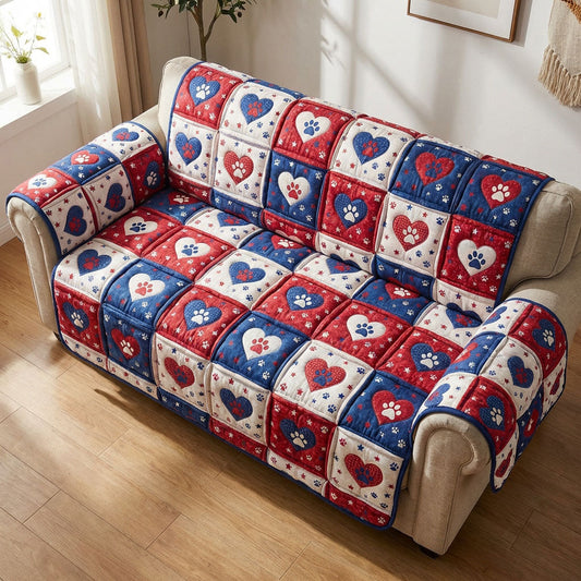 American Paws Quilted Sofa Cover NCU0TD2334