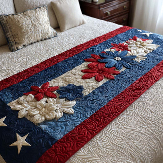 American Petals Quilted Bed Runner NCU0NT11478