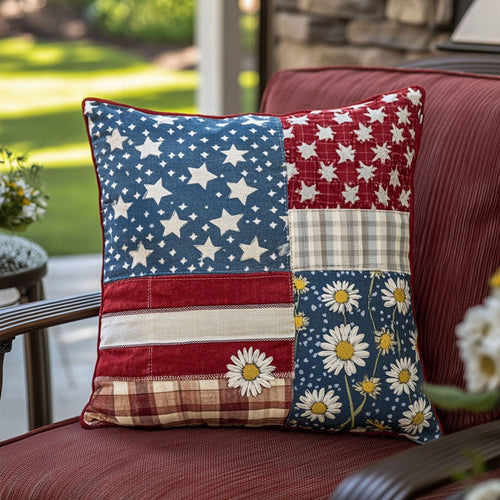 American Pride Floral Quilted Pillow Case NCU0PT7221