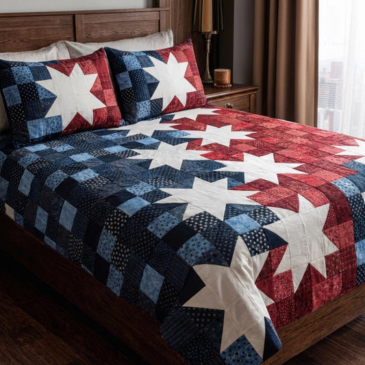 American Spirit 3-Piece Quilted Bedding Set NCU0DV9415