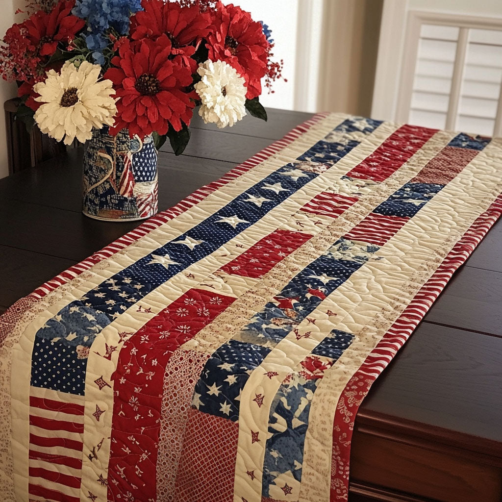 American Threads Quilted Table Runner NCU0PT5372