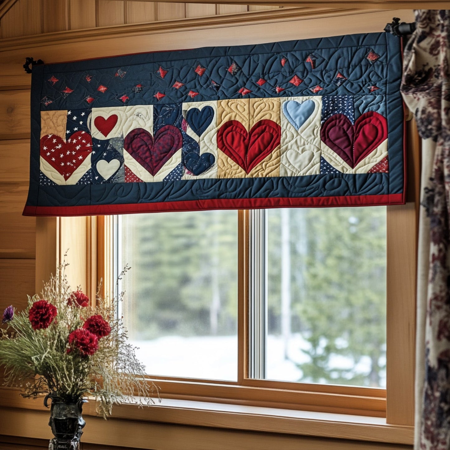 Americana Charm Quilted Valance NCU0PT4158